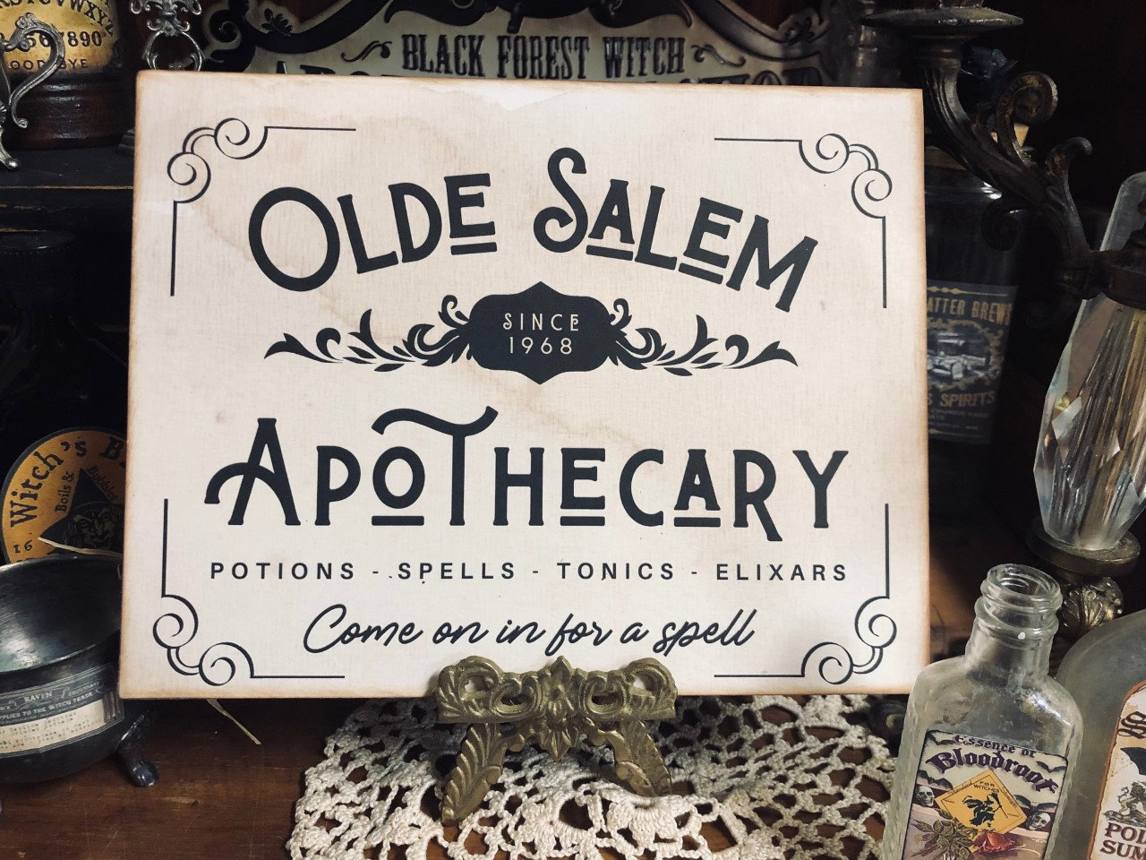 Halloween Holzschild 'Nicht Jede Hexe Lebt In Salem' – 30x20 Cm, Rustikale Küchendeko Mit Aufhängeseil