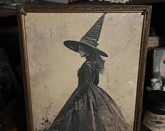 Witch, Vintage Frame, Framed Print