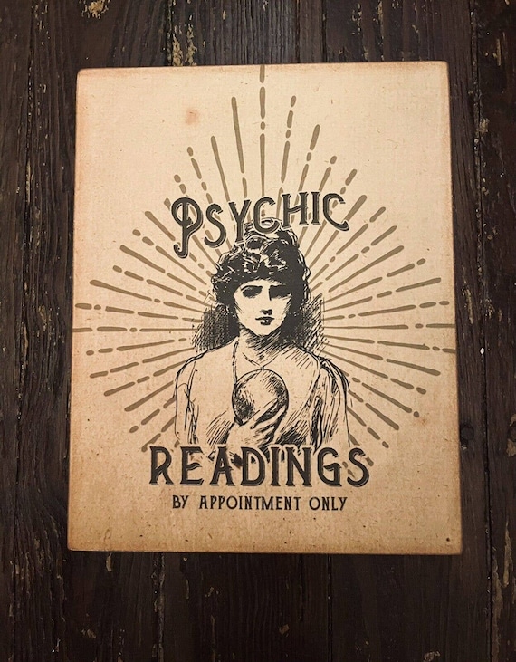 Psychic Readings, Vintage Halloween, Handcrafted Plaque / Sign - Etsy