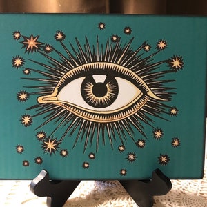 All Seeing Eye Wall Art, Vintage Style, Evil Eye, Handcrafted Plaque / Sign