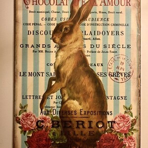 Vintage Victorian, French Country Easter Bunny Rabbit, HANDCRAFTED ...