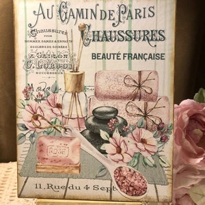 Bath Spa French Shabby Chic Handcrafted Plaque / Sign