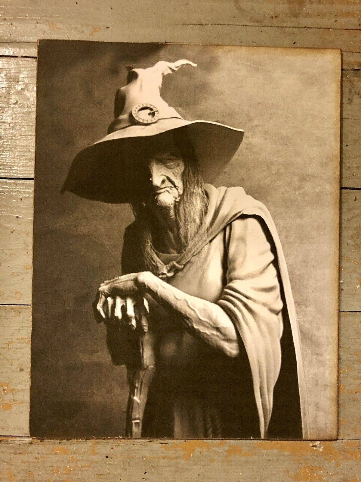 Creepy Old Hag Ugly Witch Gothic Horror, Handcrafted Plaque  display picture 2