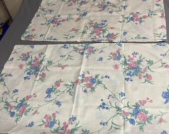 Pair Vintage Pillowcases Standard Floral Chic Shabby Cottagecore