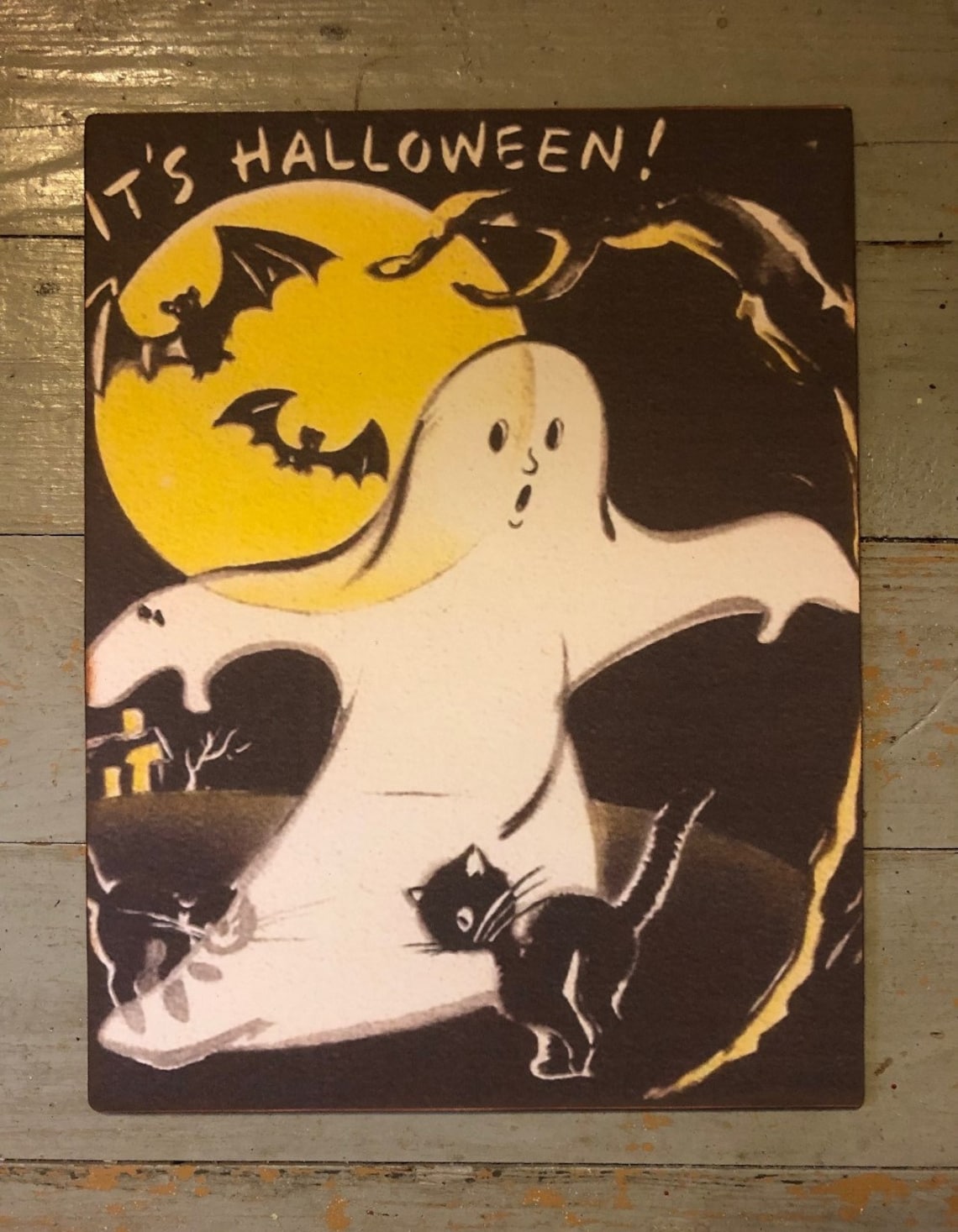 It's Halloween Ghost RETRO Vintage Style Halloween Etsy