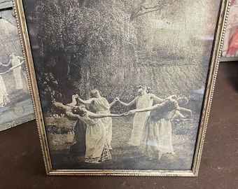 Witch Circle, Vintage Frame, Framed Print