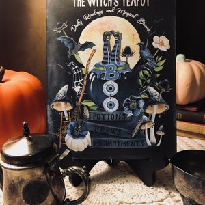 The Witch&#39;s Teapot, Halloween, Handcrafted Plaque / Sign B