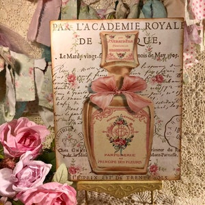 French Perfume, Shabby Chic, Cottage Style, Wall Decor, Plaque / Sign