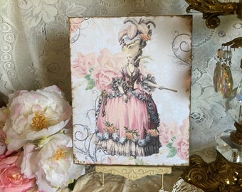Marie Antoinette, Shabby Chic, Handcrafted Plaque #2