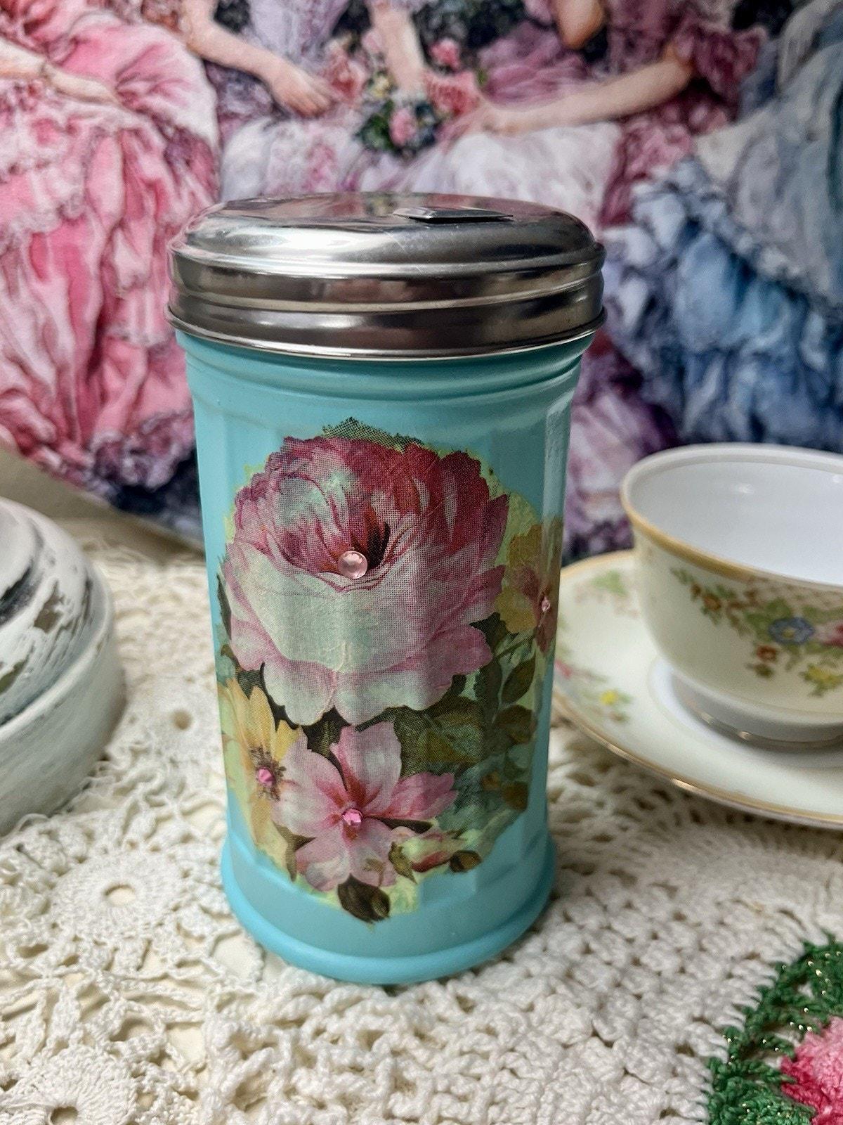 Pink Glass Sugar Dispenser - Etsy