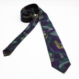 Vintage 333 New York skinny tie 100% polyester - 2 1/2 inch wide  blade - 1980s