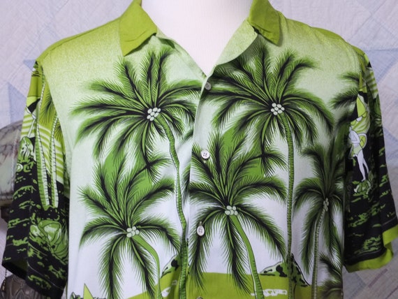 Vintage, gently worn, Italian design tropical shi… - image 4