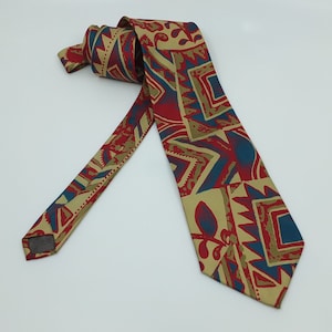 VINTAGE - Pierre Balmain Paris Necktie - abstract design - 3.75 inch blade - 1990s