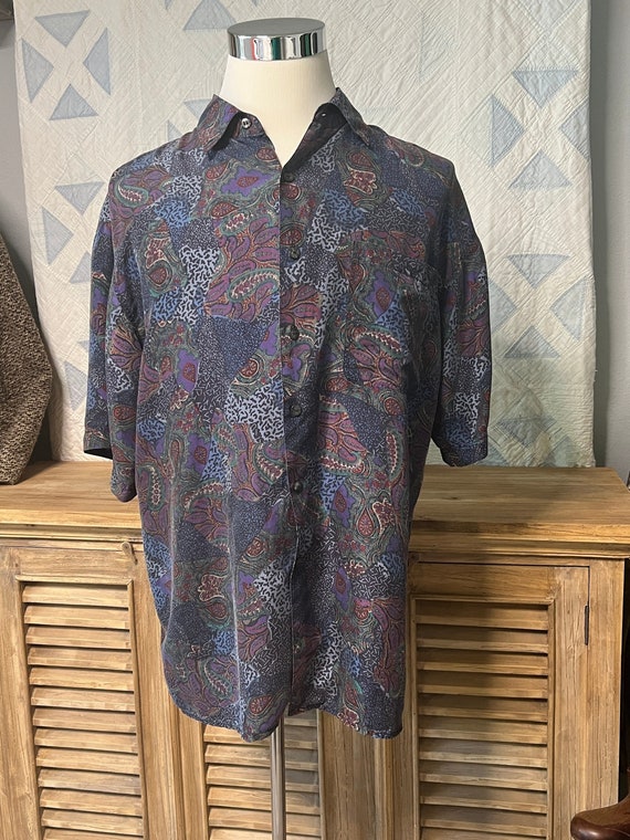 Like new - VINTAGE Summa silk shirt - short sleev… - image 1