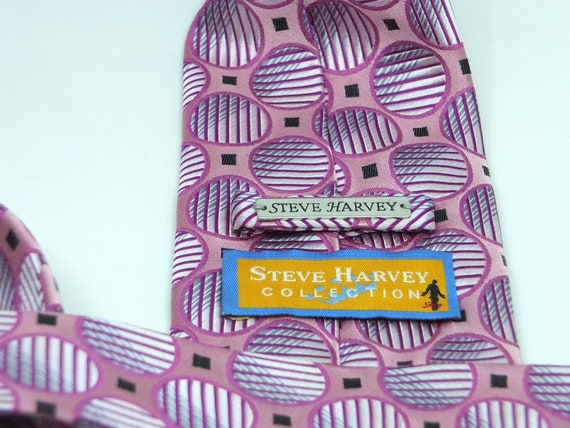 Vintage Steve Harvey Collection necktie - bubble gum … - Gem