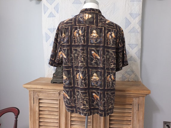 VINTAGE - Boca Classics bark cloth tropical shirt… - image 3