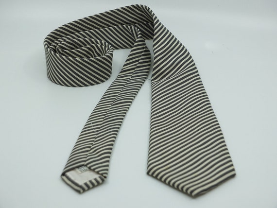 DESIGNER - John Rodd Vintage Skinny Necktie - 198… - image 1