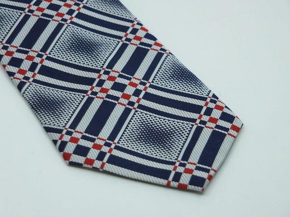 VINTAGE - red, white, blue Necktie - 1970s Super … - image 3