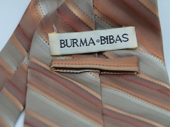 Vintage Burma Bibas Wide Silk Tie - 1980s- Neckti… - image 3