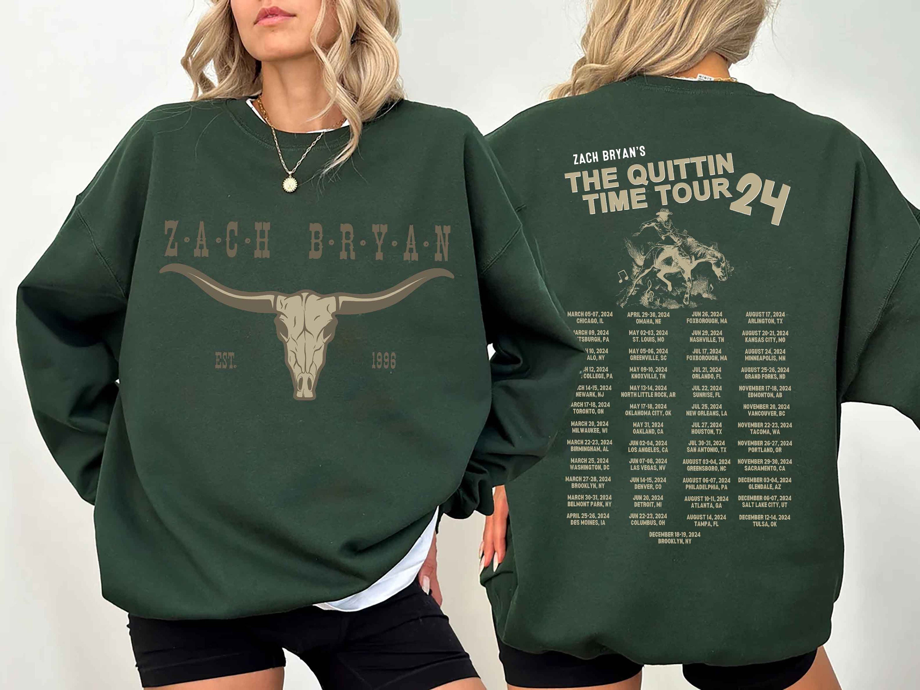 Zach Bryan The Quittin Time Tour 2024 Sweatshirt, Country Music Singer