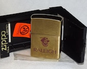 Vintage Zippo lighter (Sir Walter Raleigh Tobacco) 1994 SOLID BRASS Rare New In Box