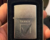 Vintage Zippo Viceroy Cigarettes Lighter Very Rare Mint New In Box - Street Chrome Finish
