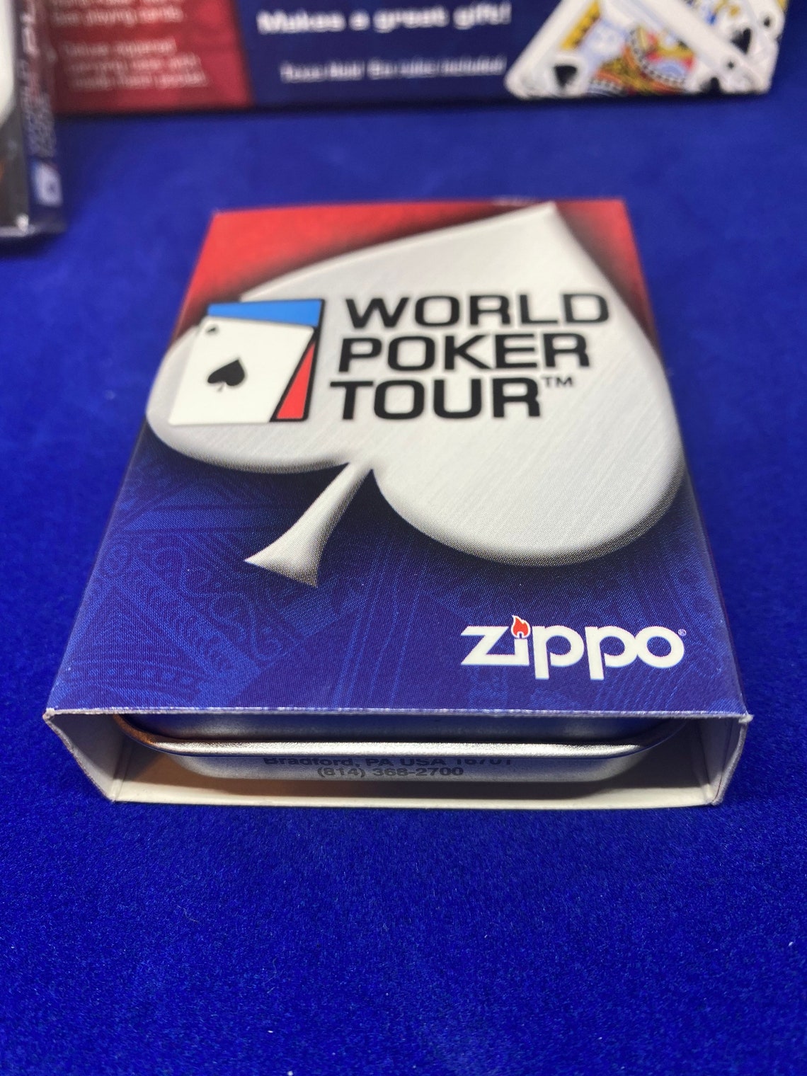 2006 Zippo Lighter & Playing Card Set World Poker Tour Mint Etsy