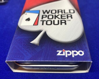 2006 Zippo Lighter & Playing Card Set - World Poker Tour Mint in