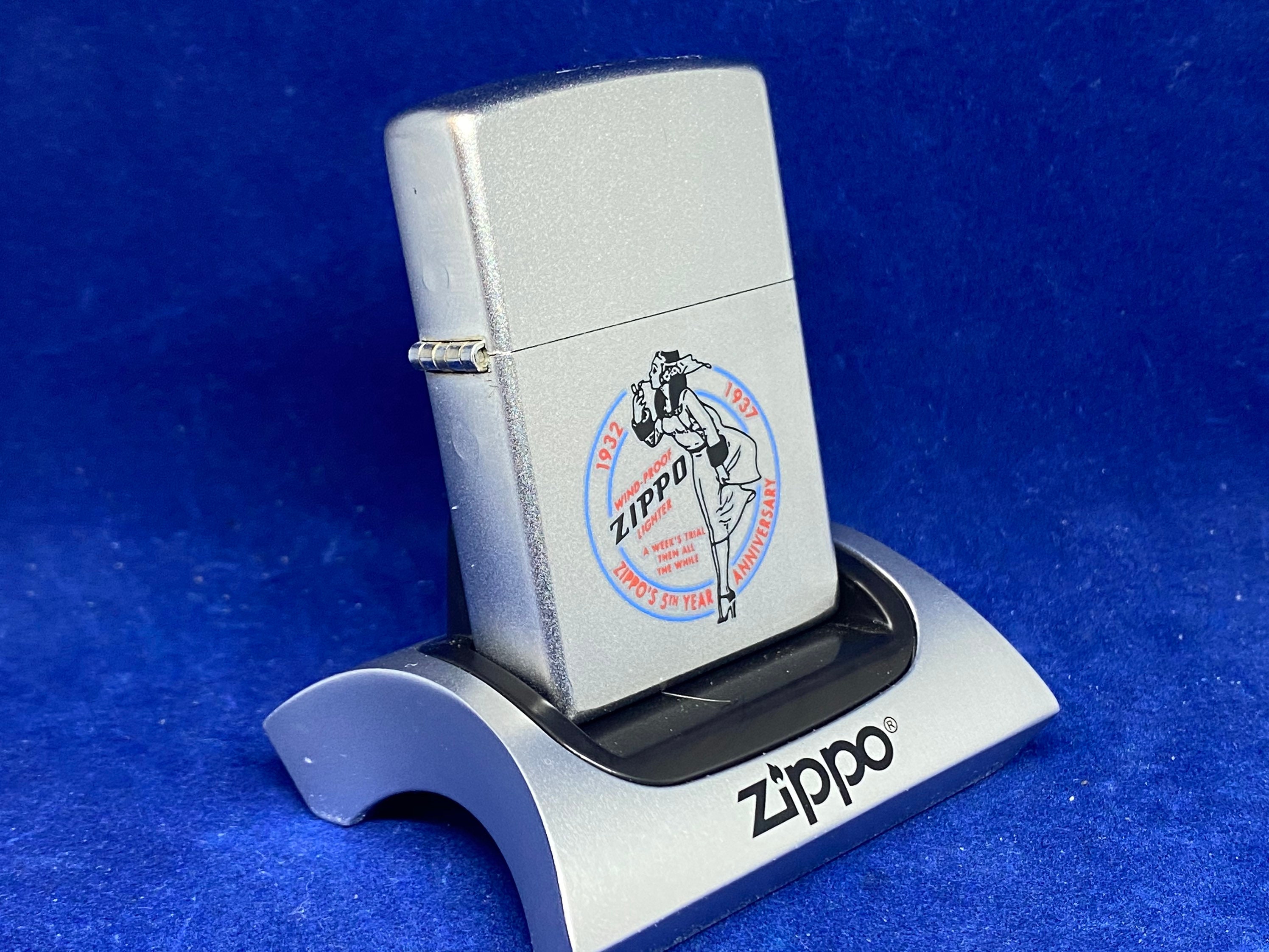 Zippo Windy Girl 5th Anniversary 1932-1937 Rare Vintage Still New 