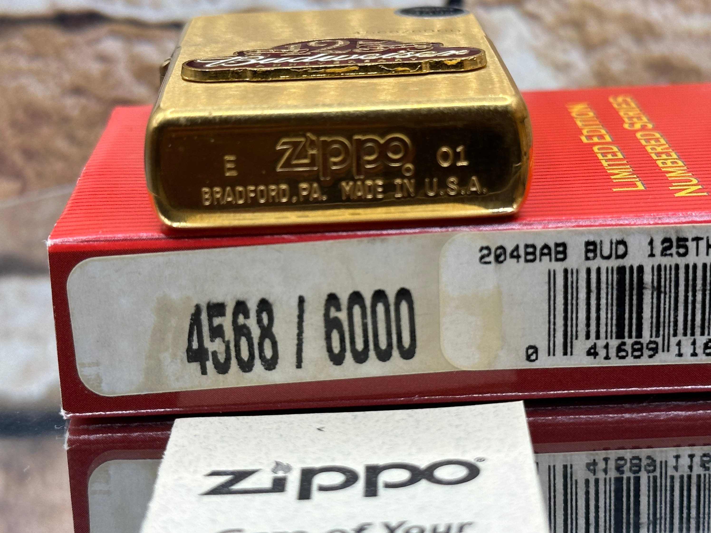 ZIPPO Budweiser 125th Anniversary Limited Edition 4568 / 6000 New
