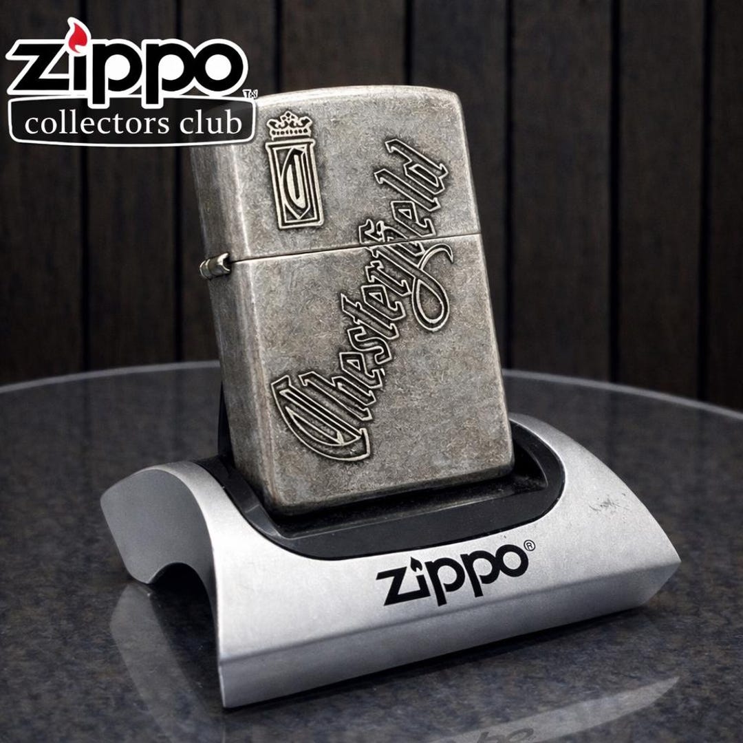 1997 Zippo Chesterfield Cigarettes Antique Silver Limited Edition