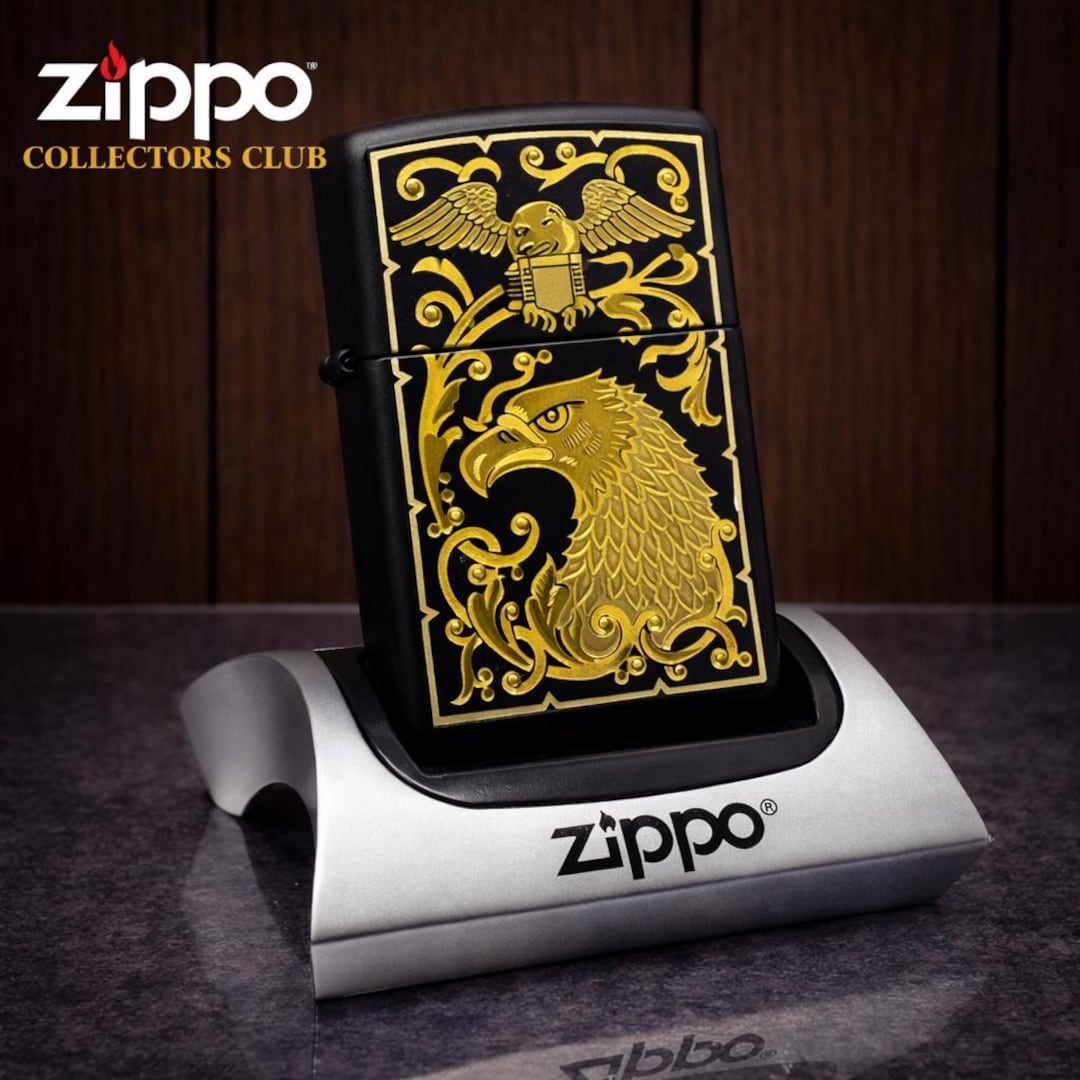 1994 Zippo Toledo Fierce Guardian With 18ct Gold Leaf Inlay Ultra