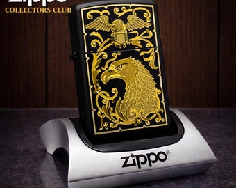 1994 Zippo Toledo Fierce Guardian With 18ct Gold Leaf Inlay Ultra