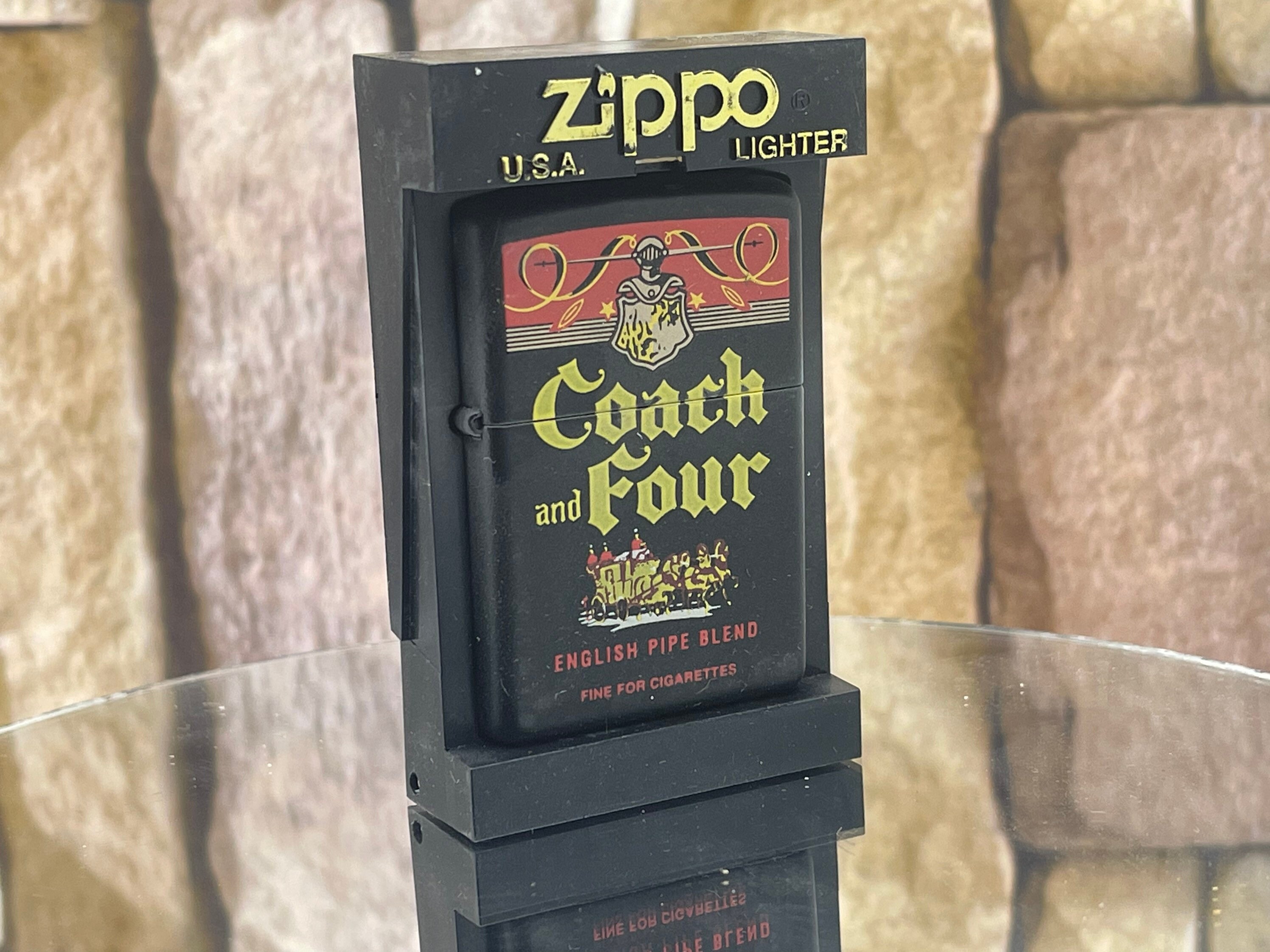 1999 Zippo Lighter Coach and Four Pipe Blend Tobacco Rare