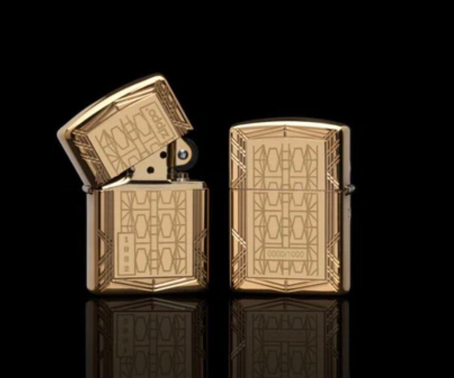 Zippo Lighter 40th Anniversary Brass 758/1000 Made Limited