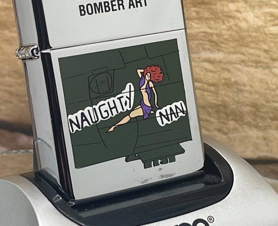 1998 Zippo Naughty Nan World War II Bomber Art Vintage Rare New