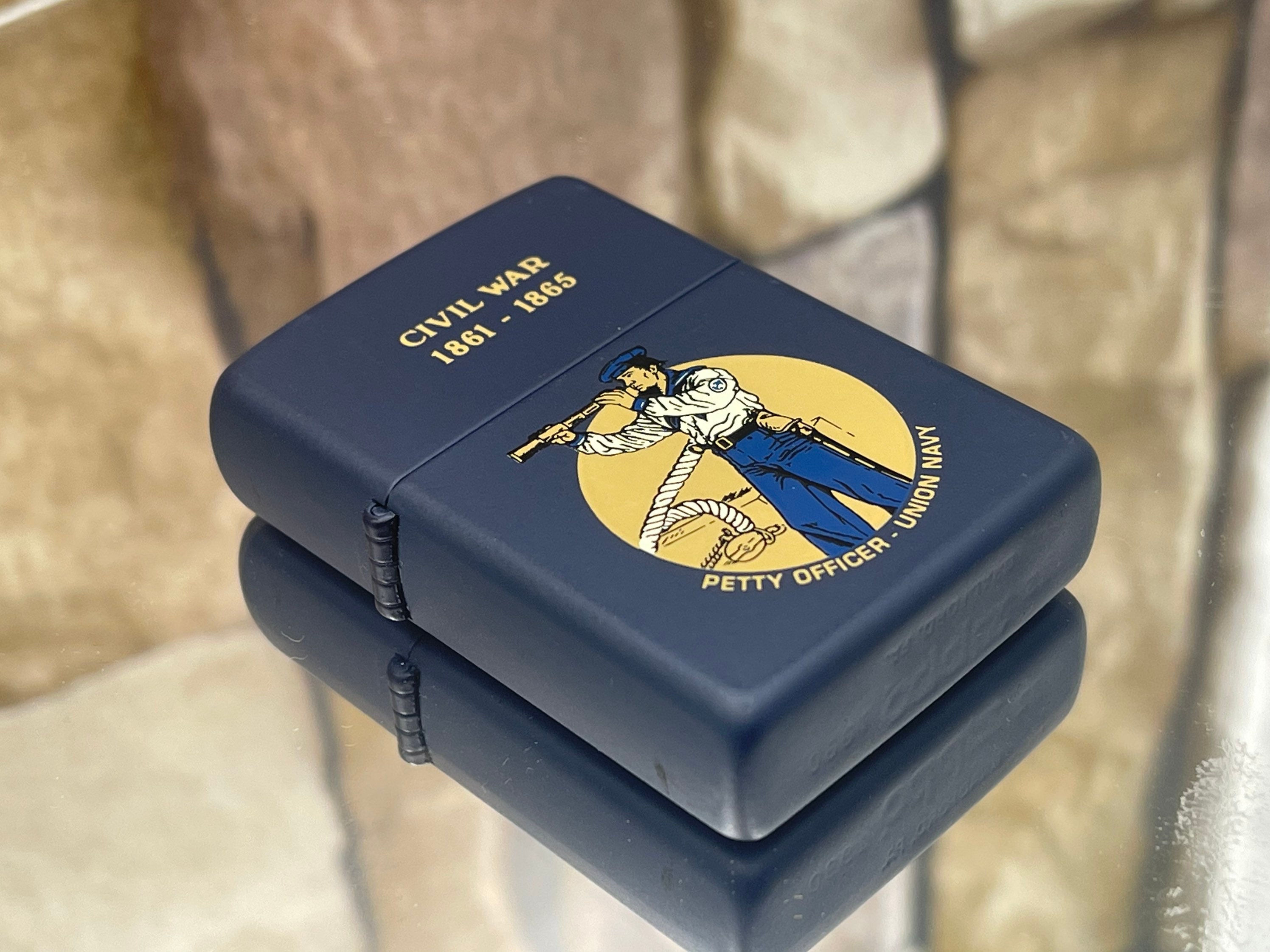 1990 Zippo Lighter Civil War Series Union Petty Officer: Vintage 