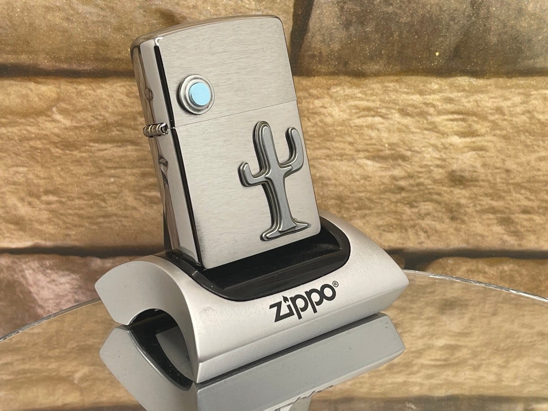 Vintage Zippo Cactus Southwest With Turquoise Moon New in box