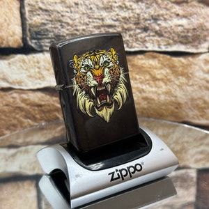 Zippo Sabertooth Tiger Tattoo Design New & Unfired