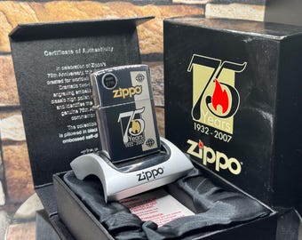 Zippo 75th Anniversary 1932-2007 in collectors box new unified
