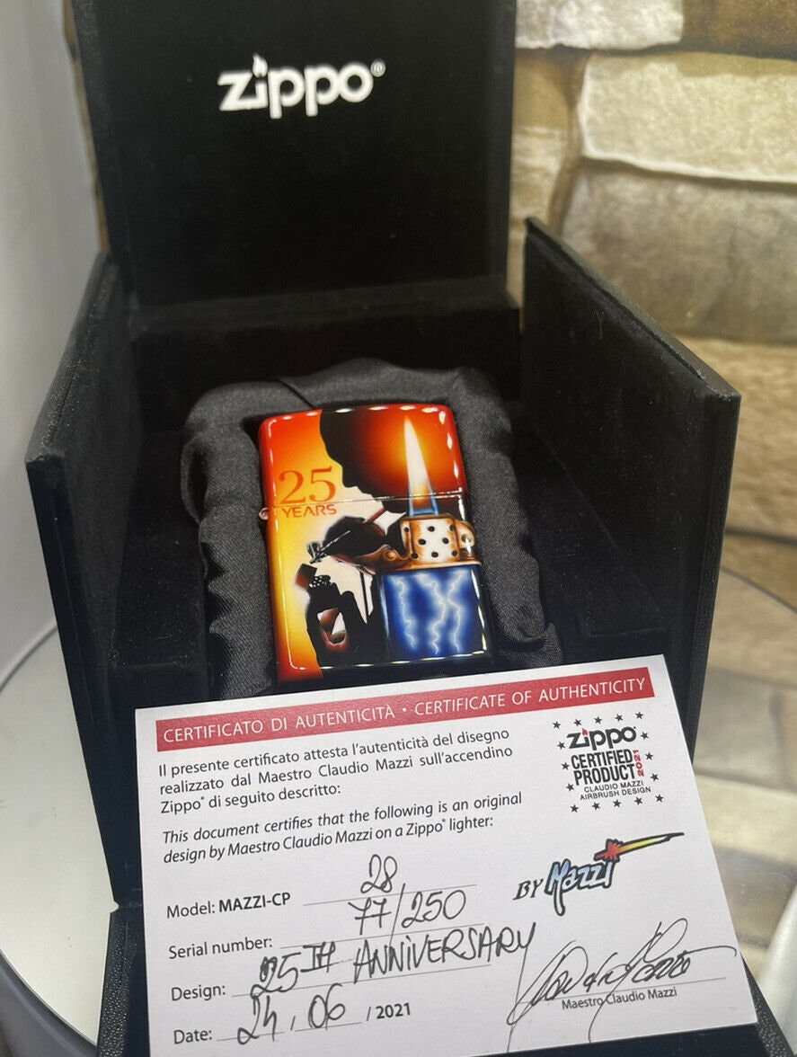 Zippo Mazzi Limited Edition 25th Anniversary Airbrush 77 of