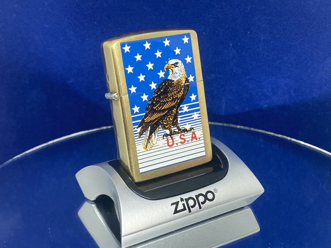 1990 Vintage Zippo Brass Lighter American Eagle USA NEW Unfired Etsy