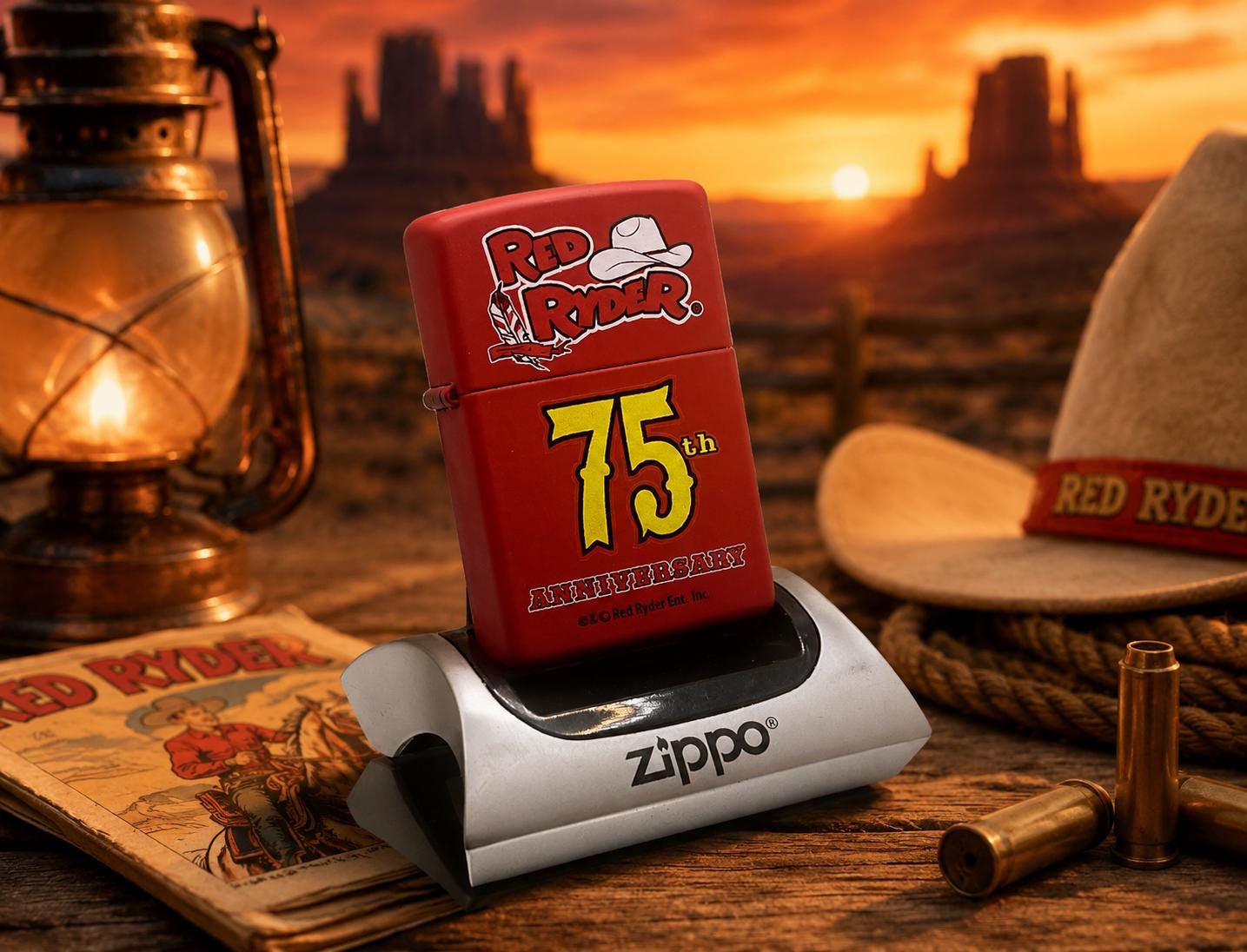 Zippo Red Ryder 75th Anniversary Limited Edition Lighter Ultra