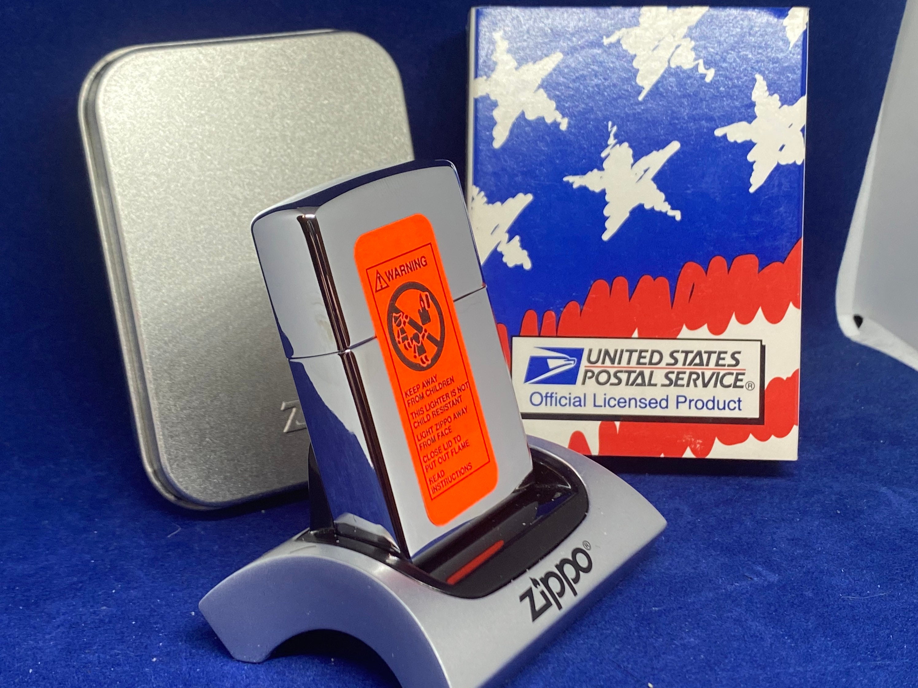 1997 Zippo United States Postal Service Eagle Stamp With Original
