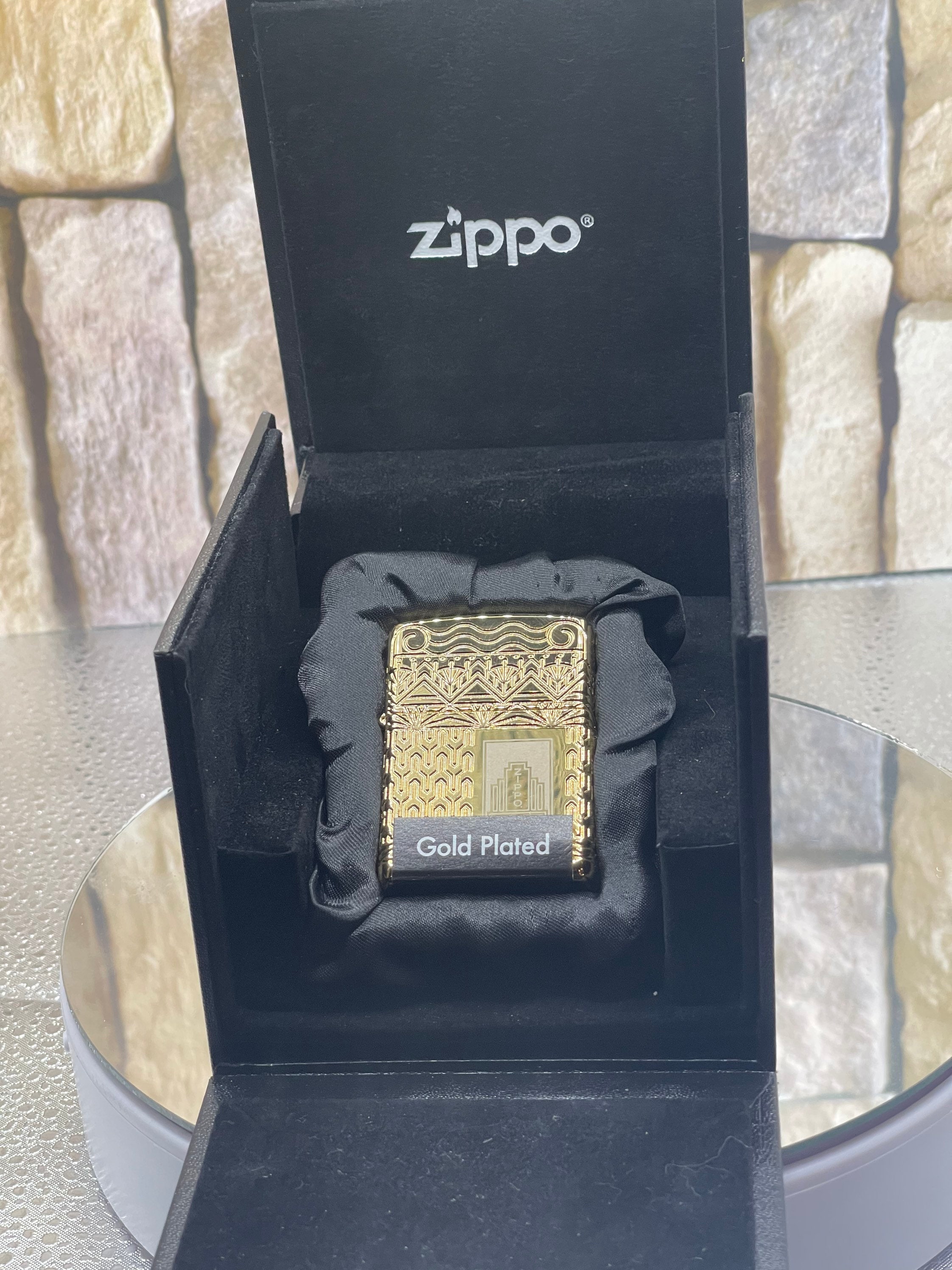 Zippo Geometric Diamond Pattern Armour Lighter