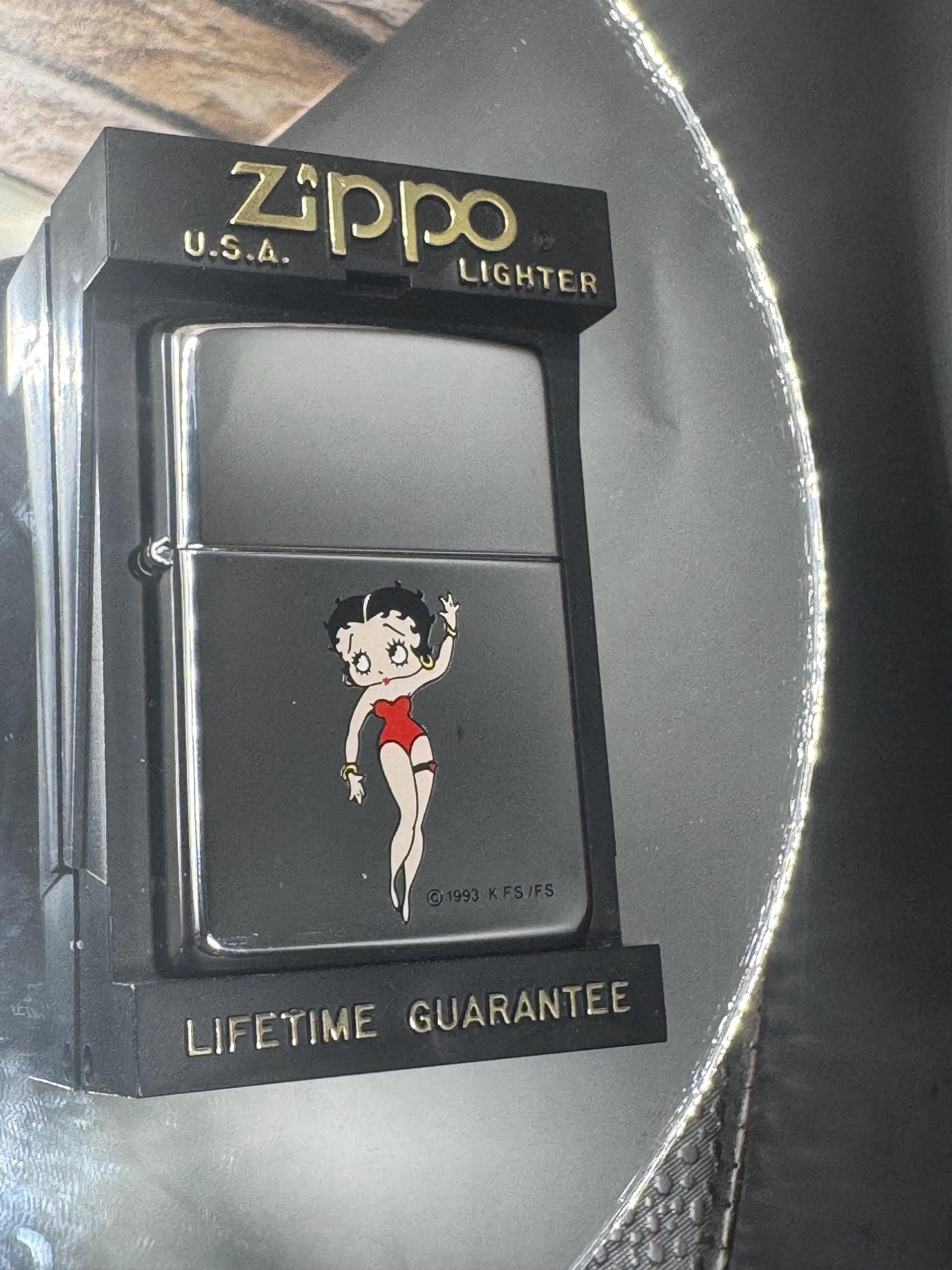 BETTY BOOP 限定品 ZIPPO Pocket Clock Betty Boop Limited Zippo Time Tank Pocket Clock Watch running 1996