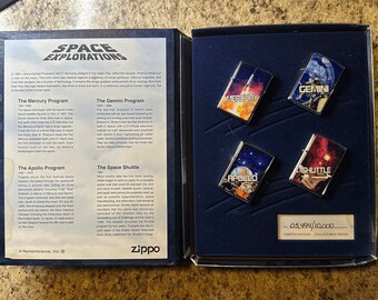 1998 Zippo Space Explorations Limited Edition Set (5494/10000) New 