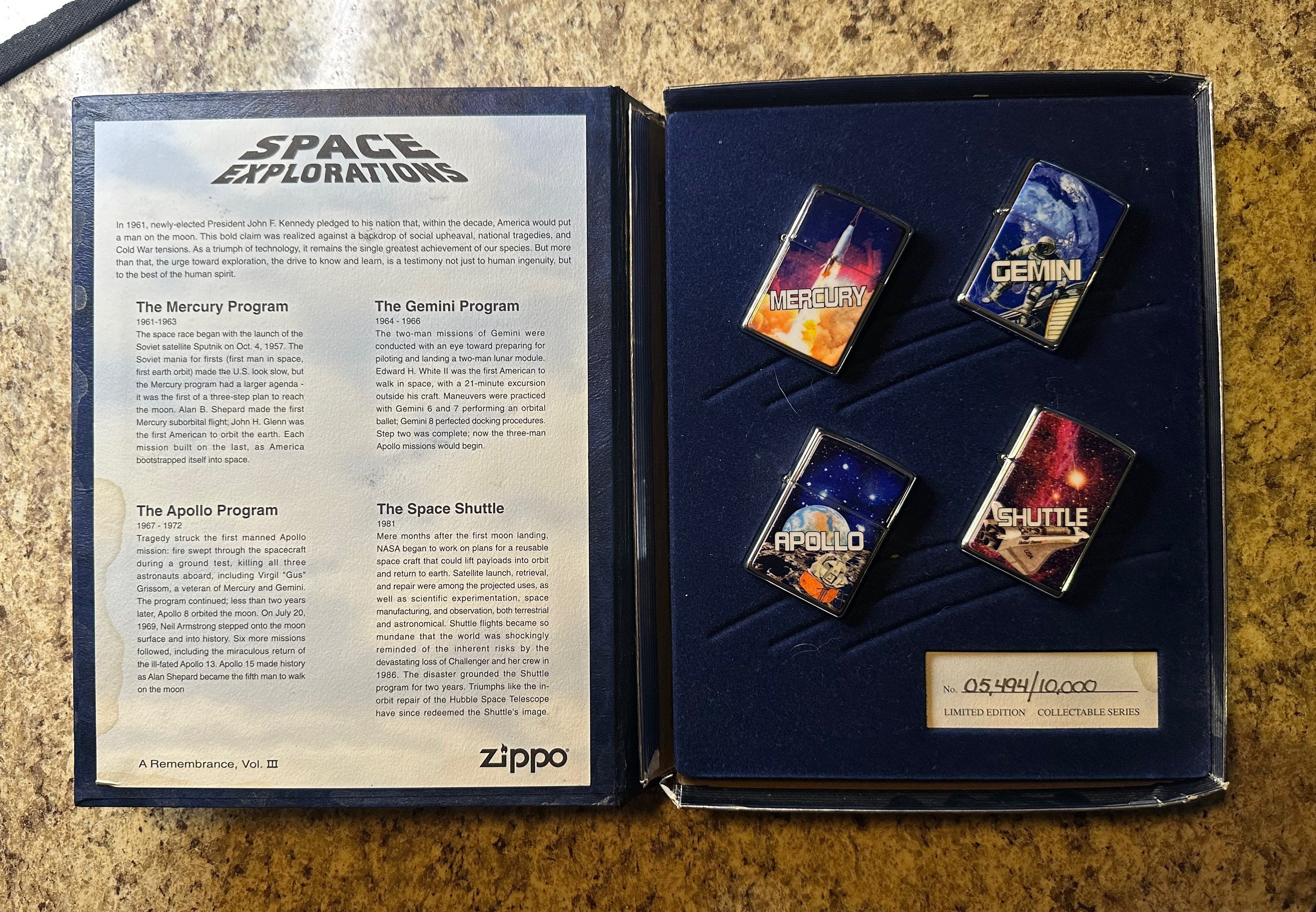 Zippo Space Explorations Limited Edition Set