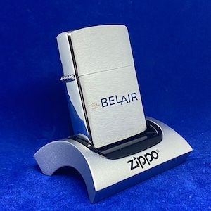Encendedor Zippo Belair Cigarettes vintage de 1993 de RJR Tobacco Company, nuevo en caja, sin usar, raro.