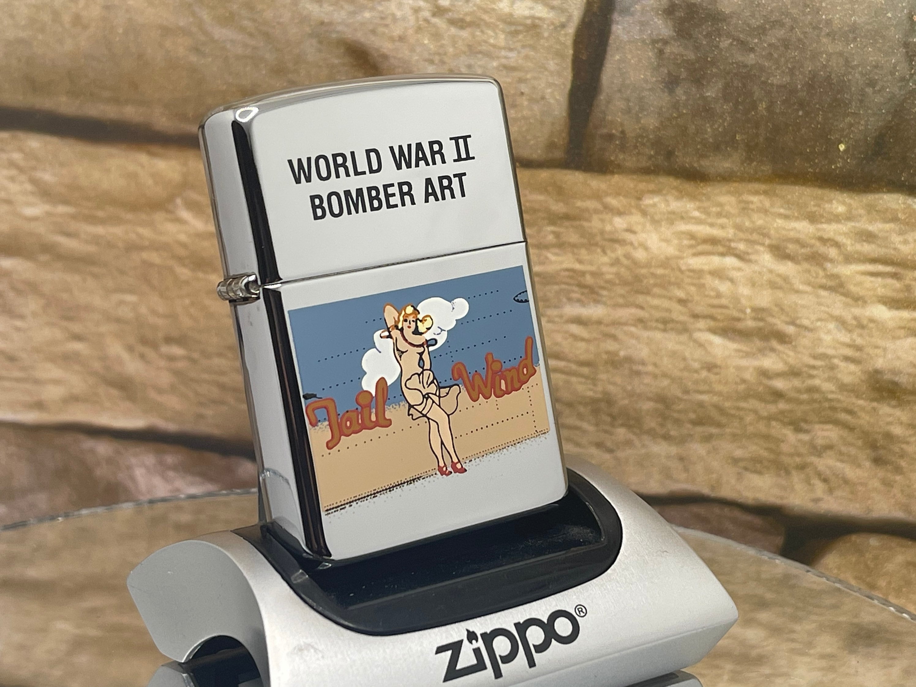 1998 Zippo Tail Wind World War II Bomber Art Vintage Rare New